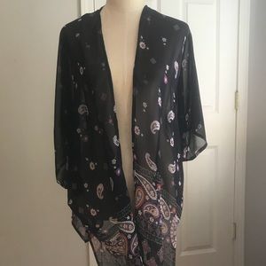 Sheer Camino Cardigan Dark Purple